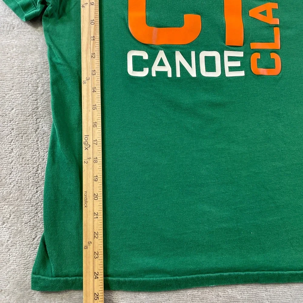Polo Ralph Lauren T Shirt Mens Medium Green Canoe Class Preppy Custom Fit